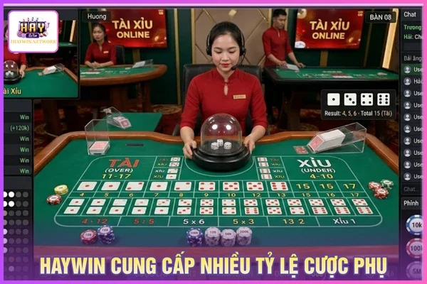 Tài Xỉu HAYWIN Với Các Cửa Cược Chính Phụ Tại Đây 3 HAYWIN cung cấp nhiều tỷ lệ cược phụ cho bạn đặt cược