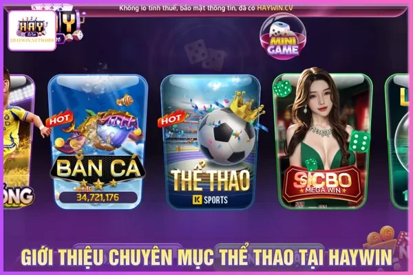 Thể Thao Haywin - Sân Chơi Nhiều Kèo Cược Hấp Dẫn 2026 1 Sảnh thể thao Haywin diễn ra nhiều trận đấu lớn mỗi ngày